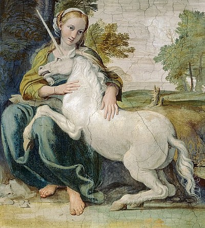 Domenico Zampieri, La jeune fille et la Licorne (Wikimedia)